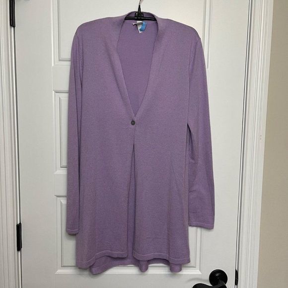 J. Jill Women's Wool Blend Front Button Long Sleeve Cardigan Sweater Size XS - Picture 2 of 8